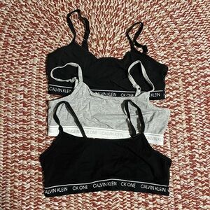 Calvin Klein CK One Unlined Bralette 3-pack